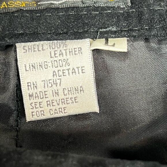 Vintage Don’t Stop black suede short overalls size L - Picture 16 of 16